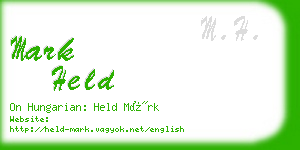 mark held business card